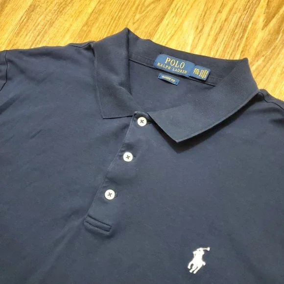 Polo Ralph Lauren Polo Shirt Men 2XL Blue Short Sleeve Classic Fit