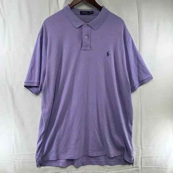 Polo Ralph Lauren Polo Shirt Mens XXL Purple Short Sleeve Embroidered Pony