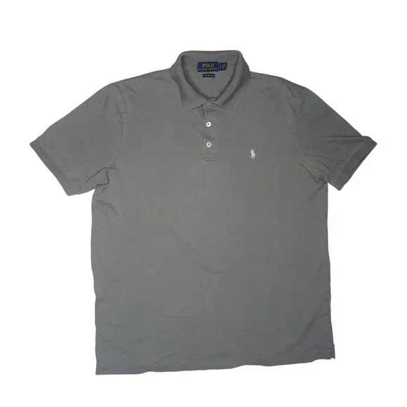 Polo Ralph Lauren Polo Shirt Mens Small Grey Classic Fit Short Sleeve Logo