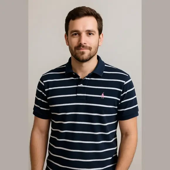 Polo Ralph Lauren Men's Polo Shirt Navy White Stripes XL