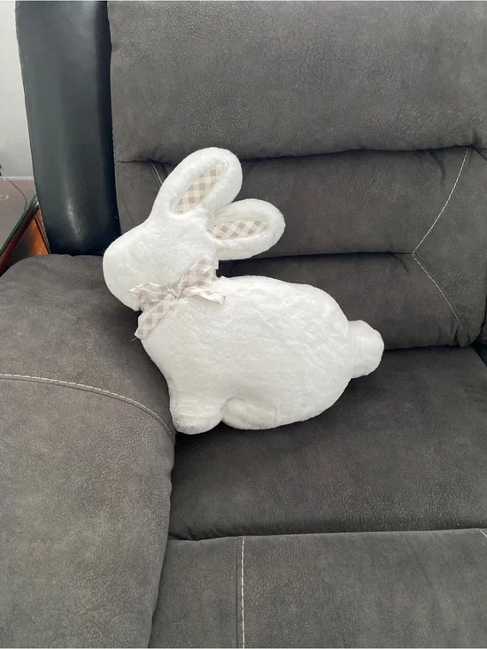 Cupcakes & Cashmere Easter Bunny Gingham Pillow