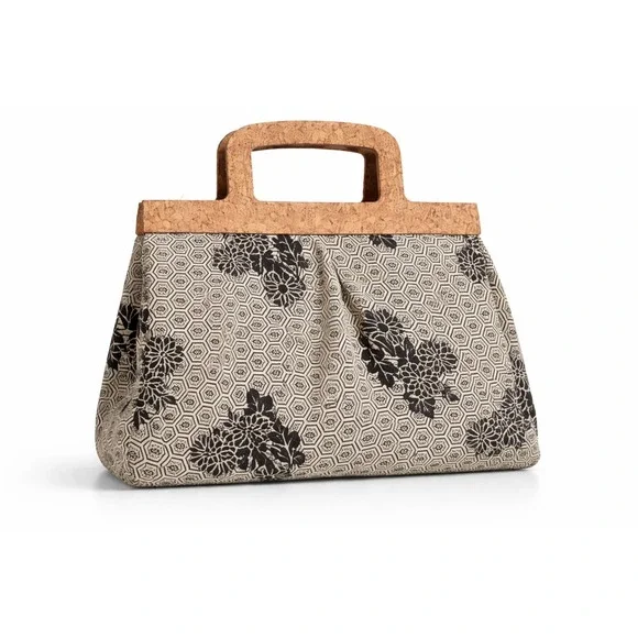 Old Navy‎ Women's Geometric Floral Cork Handle Handbag