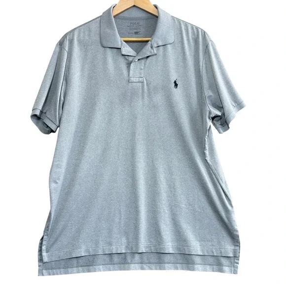 Polo Ralph Lauren Mens Performance Polo‎ Shirt XL Grey Golf  Preppy Breathable