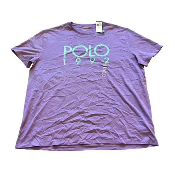 Polo Ralph Lauren Mens XXL Wisteria Purple‎ Polo 1992 Graphic T-Shirt New NWT