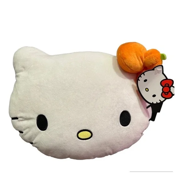 Sanrio Hello Kitty Halloween Pumpkin Plush Throw Pillow‎ – 2024 Fall Decor New