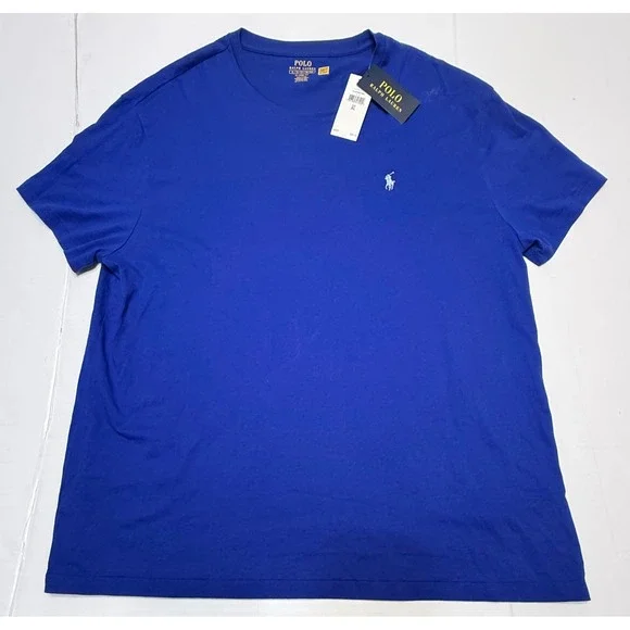 Polo Ralph Lauren Mens XL Royal Blue Classic Fit Short Sleeve Pony Logo T-Shirt