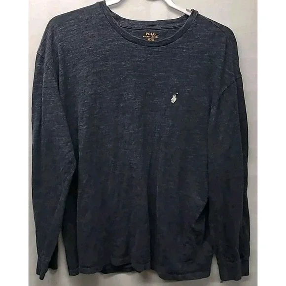Polo Ralph Lauren Men's Long‎ Sleeve Charcoal Gray Pullover Large