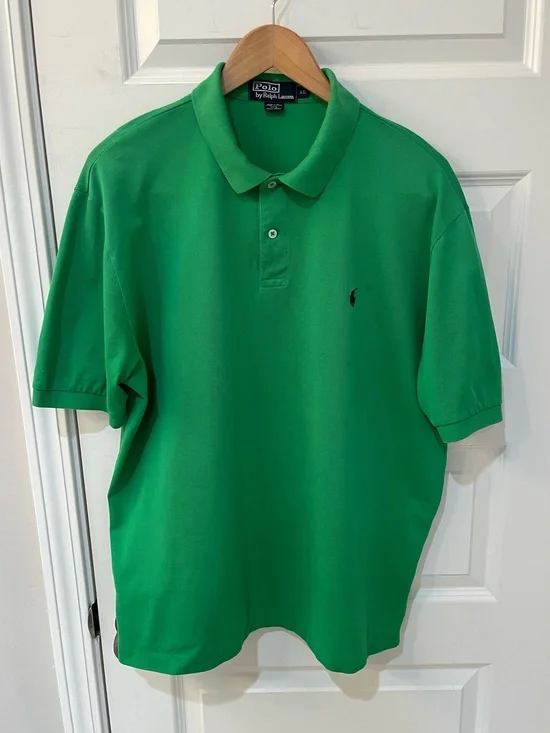 Polo Ralph Lauren Green Pima Cotton Polo Shirt Mens XL Short Sleeve Classic