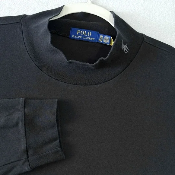 Polo Ralph Lauren Shirt Mens‎ XXL 2XL Soft Cotton Mockneck Shirt Pony Logo Neck