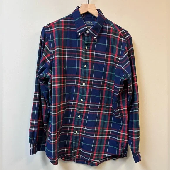 Polo Ralph Lauren Tartan Plaid Classic‎ Fit Performance Light Flannel Shirt