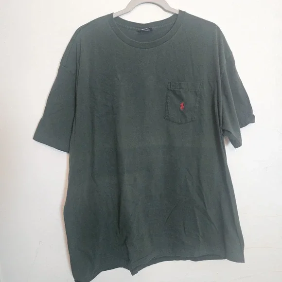 Polo Ralph Lauren Shirt Men XL Classic Fit Green‎ Red Pony Tee Luxury Wealth USA