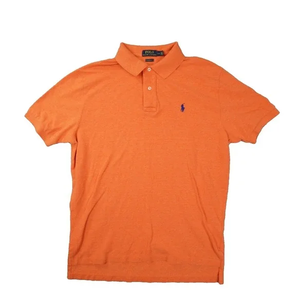 Polo Ralph Lauren Classic Fit Polo Shirt Men's Large Orange Preppy Retro