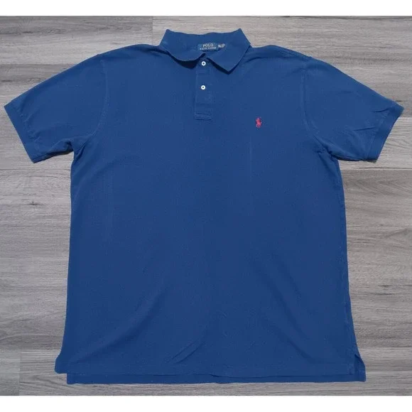 Polo Ralph Lauren Men's Blue Short Sleeve Polo‎ Shirt Size 2XLT