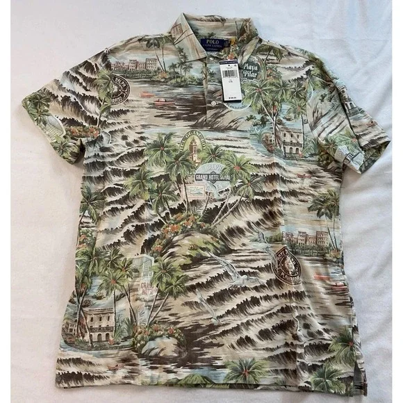Polo Ralph Lauren Grand Hotel Playa Paraiso Mens L Classic Fit Shirt NWT $168.00