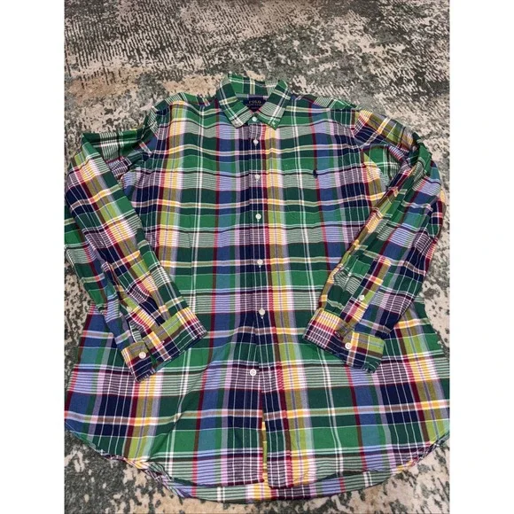 Polo Ralph Lauren Classic Fit Plaid Oxford Shirt XL