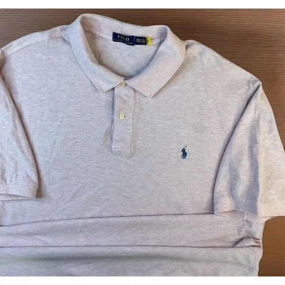 Polo Ralph Lauren Shirt Mesh Pique Short Sleeve Pink Men Sz 3XLT‎ Tall Pony