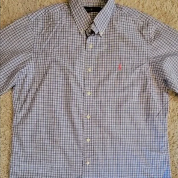 Polo Ralph‎ Lauren Blue and White Checkered Shirt