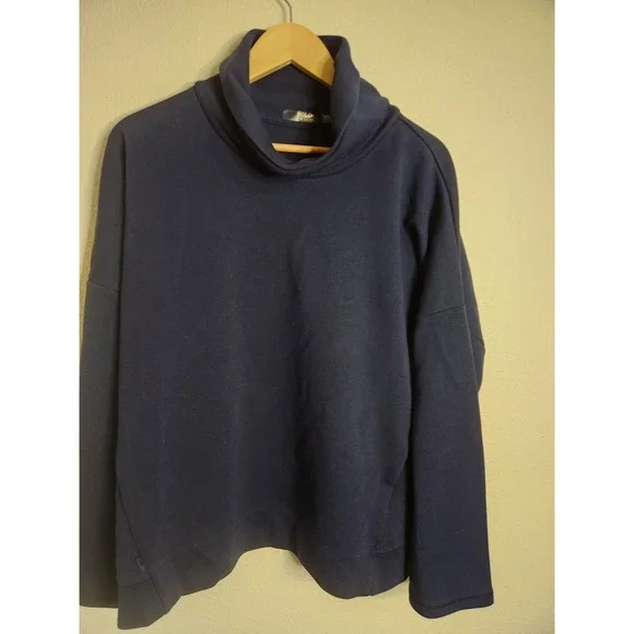 Polo Ralph Lauren Sweatshirt Mens XL Blue High Neck Knit Pullover Relaxed Fit