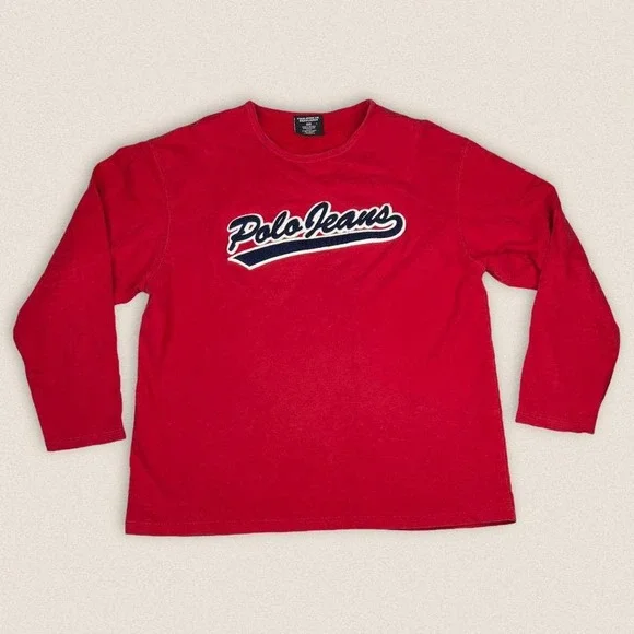 Vintage 90s Polo Jeans Ralph Lauren sweatshirt Size Large‎
