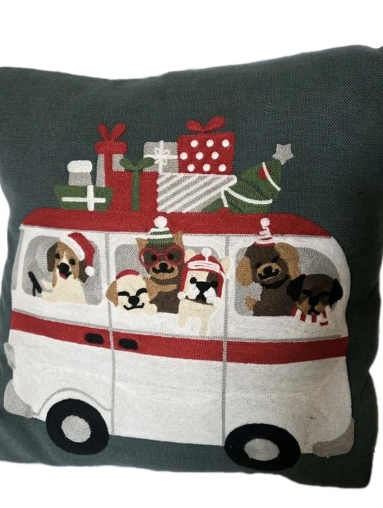 Thro Throw Holiday Dog Pillow Decoration Christmas
