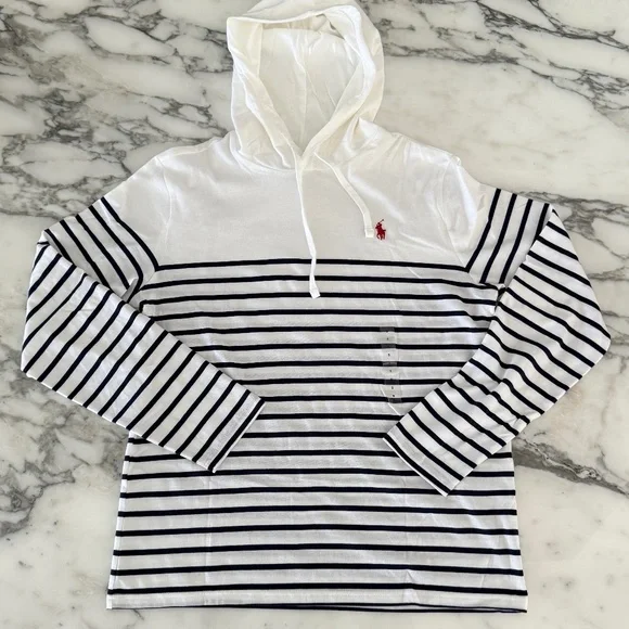 Polo Ralph Lauren‎ Cotton Men's Pullover Polo Hoodie Long sleeve shirt,  Small