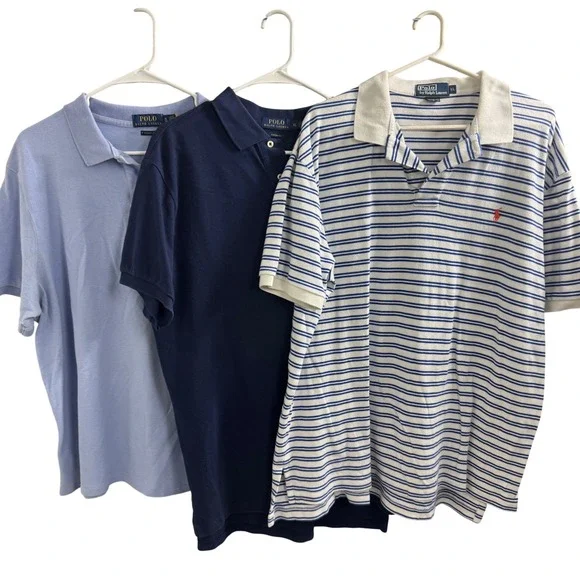 Lot of 3 Polo Ralph Lauren Mens XL  Polo Shirts