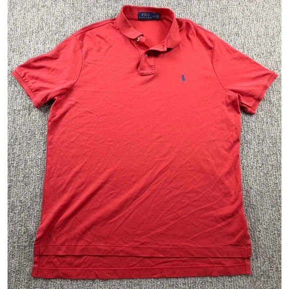 Polo Ralph Lauren Polo Shirt Mens LG Red Short Sleeve Pony Logo Cotton