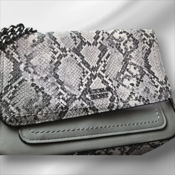 Victoria's Secret Snake Print Clutch - Black and‎ Gray