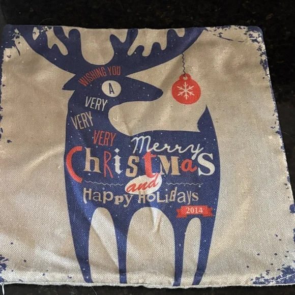 Festive Reindeer Christmas Pillow Cover