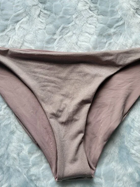 L*Space Bikini Bottom Women's XL Swim Champagne Shimmer Swimwear NWOT