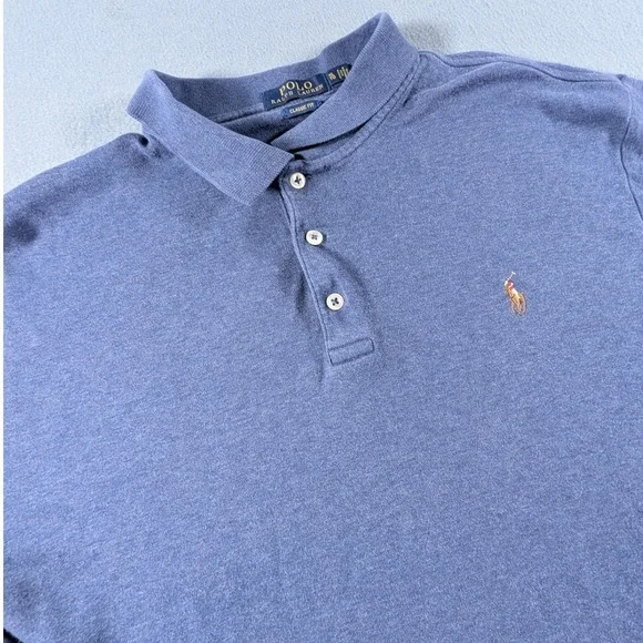 Polo Ralph Lauren Polo Shirt Mens XL Blue Classic Fit Short Sleeve Logo