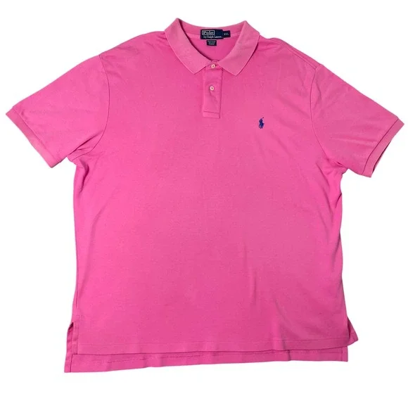 Polo Ralph Lauren Polo Shirt Men XXL Pink Short Sleeve Cotton Classic Fit Preppy