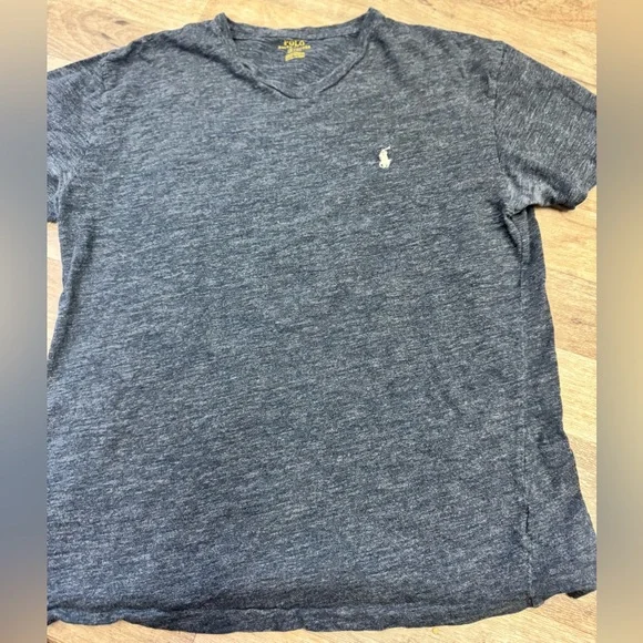Polo Ralph Lauren T-Shirt Men's Size Small Blue‎ Short Sleeve V-Neck