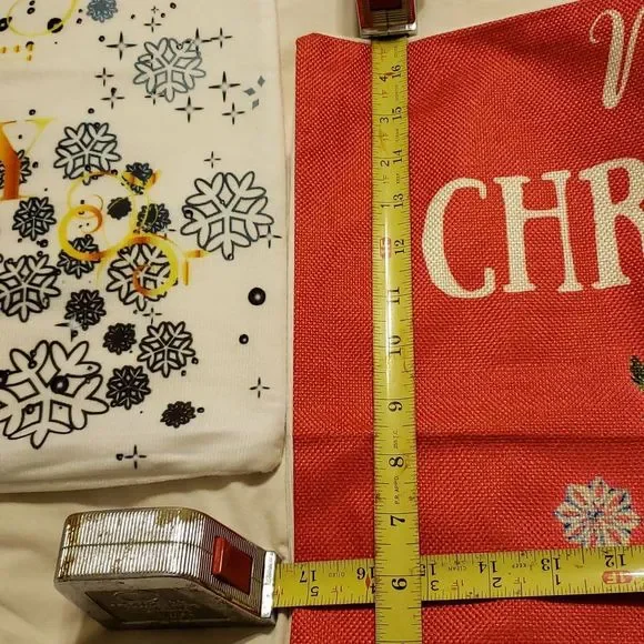 3 Christmas zippered pillow covers