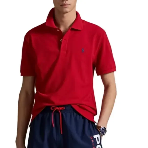 Polo by Ralph Lauren Men's Red Polo Shirt  size XL EA017
