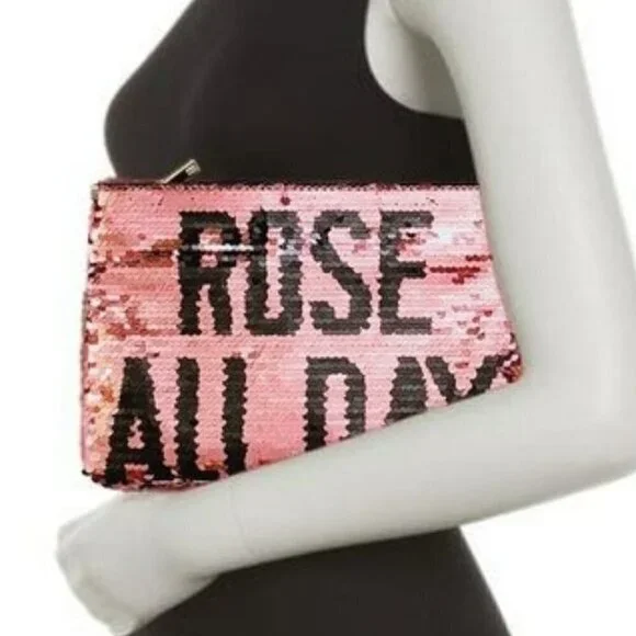 NWT Urban Expressions Flip Sequin Pouch Evening Party Clutch