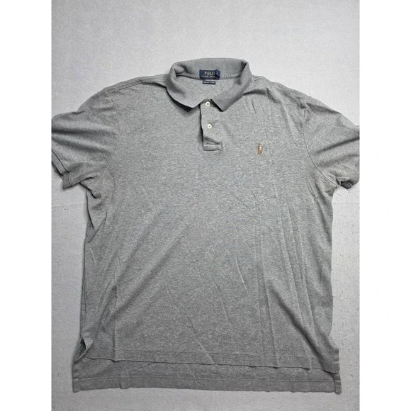 Polo Ralph Lauren Polo Shirt Men XL Gray Pony Logo Short Sleeve Golf Performance