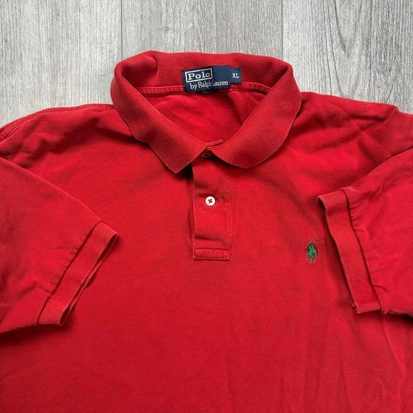 Polo Ralph Lauren Red Polo Shirt Classic Pony Logo Sz XL mens