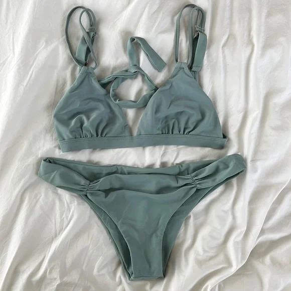 Monday Swimwear Sage Green Two-Piece Bikini
