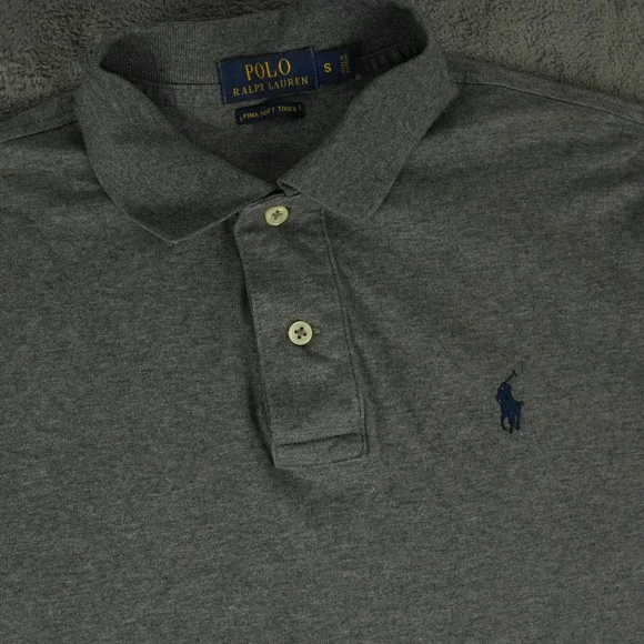 Polo Ralph Lauren Polo Shirt Mens S Gray Pima Soft Touch Short Sleeve Pony Logo