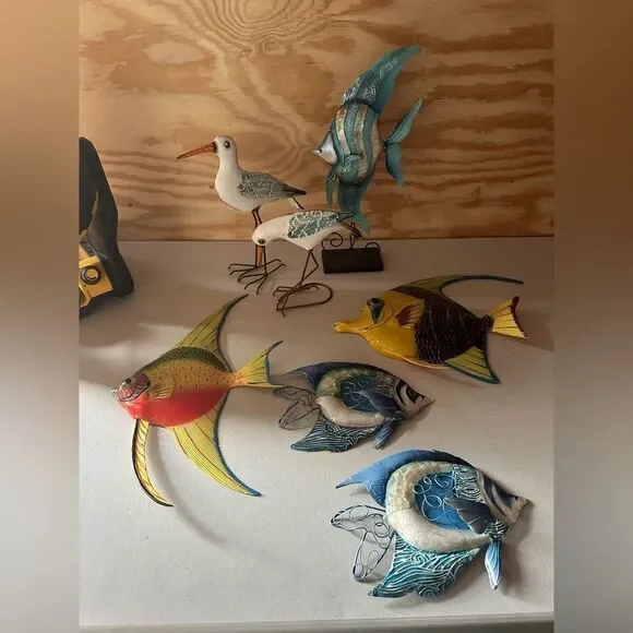 Red and Yellow Fish Decor with Artistic Design