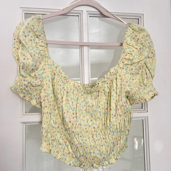 Floral Puff Sleeve Top
