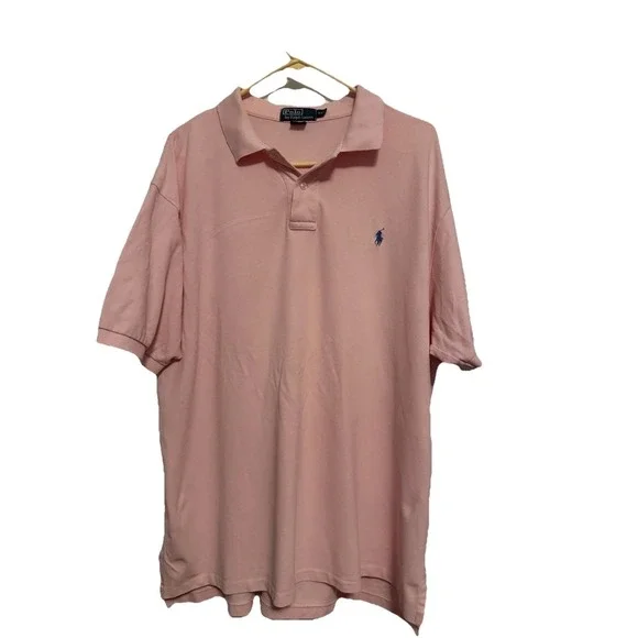 Polo Ralph Lauren Men's Pink Polo T Shirt Short Sleeve Size‎ XL