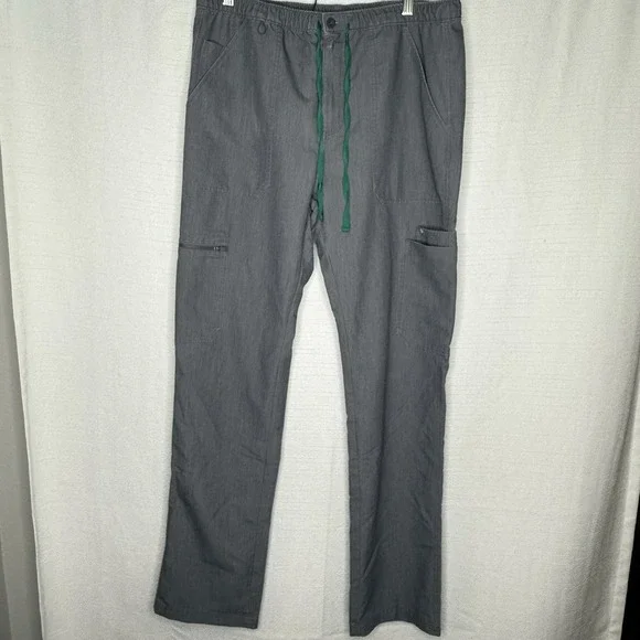 Figs Pants Mens L Graphite‎ Gray Cairo Cargo Scrub Zip Fly TM3001T Medical B