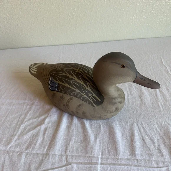 Vintage Hornick Bros Stoney Point Widgeon Duck Decoy Signed Raymond Hornick 1981