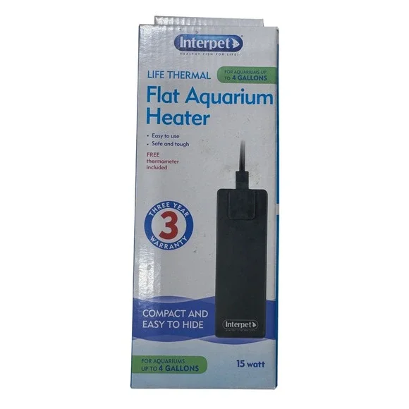 Interpet Life Thermal Flat Aquarium Heater‎ Up to 4 Gallons 15 Watts