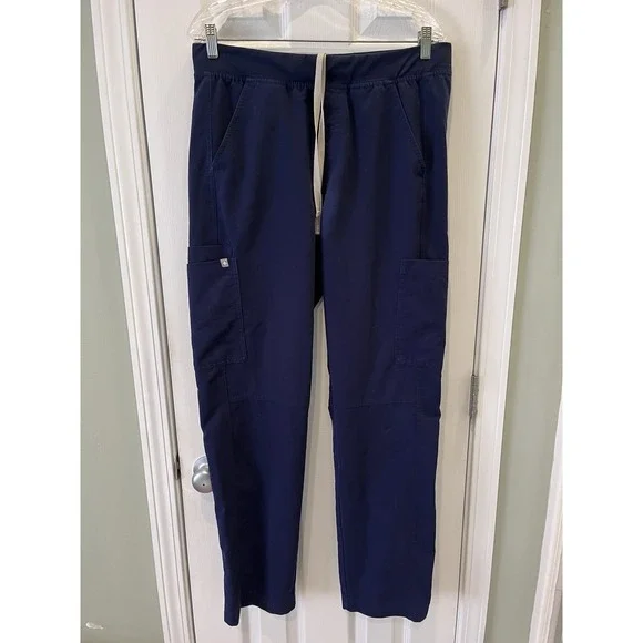 Figs Technical Axim Cargo Scrub Pant Mens Sz Large Navy Blue T2001 PO#3181