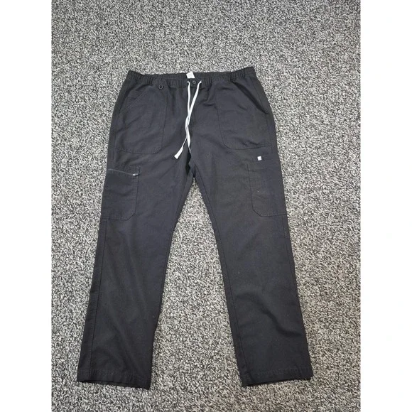 FIGS Technical Collection Cairo Cargo Scrub Pants Black TM3001 Mens‎ XXL