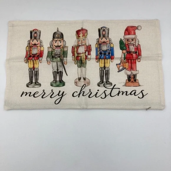 Festive Nutcracker Christmas Pillow Cover