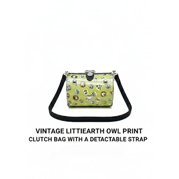 Little Earth Crossbody Owl Metal Bag Model‎ 364723 Bottle Cap Snap w/ Chain HTF
